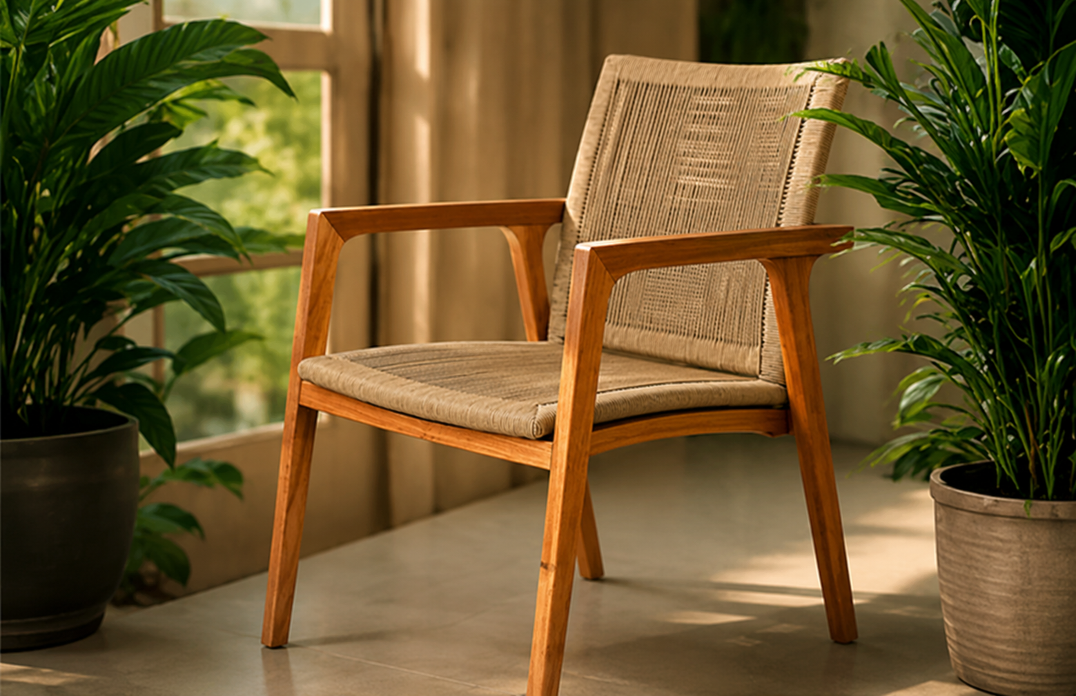 Ambiente decorado com móveis Oasis